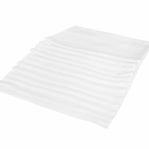 Chef Revival LBMR-21 White Ribbed Terry Cloth Bar Towel, 16" X 19"-cityfoodequipment.com