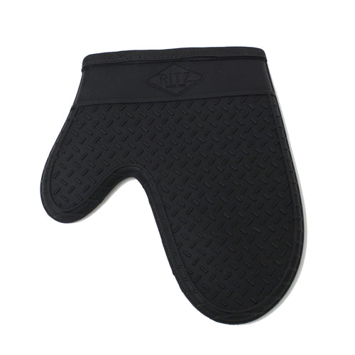 Chef Revival RZS685BK10 10" Conventional Oven Mitt W/ Cotton Lining - Silicone, Black-cityfoodequipment.com