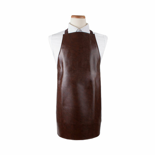 Chef Revival VAHD Heavy Duty Bib Apron - 26" X 28", Vinyl, Brown-cityfoodequipment.com