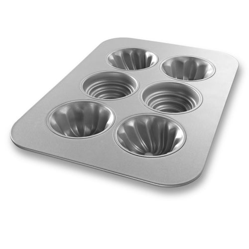 USA Pan 25600 6 Compartment Mini Cake Pan - Aluminized Steel, AMERICOAT® Glazed-cityfoodequipment.com