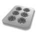 USA Pan 26300 6 Compartment Mini Swirl Cake Pan - Aluminized Steel, AMERICOAT? Glazed-cityfoodequipment.com