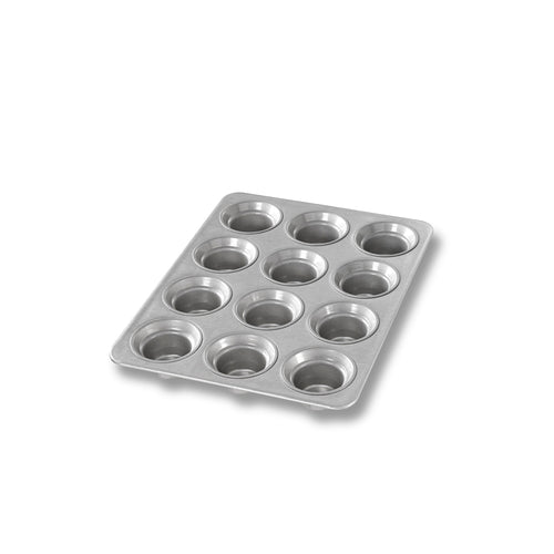 Chicago Metallic 42754 Mini Crown Muffin Pan, Makes (12) 2 3/4" Muffins, AMERICOAT Glazed 26 Ga Aluminized Steel-cityfoodequipment.com