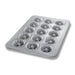 Chicago Metallic 43055 Mini Fluted Tube Cake Pan, Makes (15) 3 9/10" Cakes, AMERICOAT Glazed 22 Ga Aluminized Steel-cityfoodequipment.com