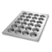 Chicago Metallic 43395 Strawberry Shortcake Pan, Makes (24) 3 3/8" Cakes, AMERICOAT Glazed 26 Ga Aluminized Steel-cityfoodequipment.com