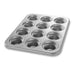 Chicago Metallic 43555 Large Crown Muffin Pan, Makes (12) 3 1/2" Muffins, AMERICOAT Glazed 26 Ga Aluminized Steel-cityfoodequipment.com
