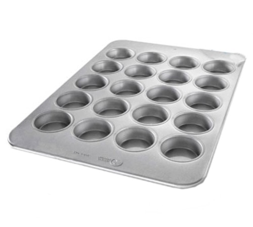 Chicago Metallic 44515 Jumbo Muffin Pan, Makes (20) 3 1/2" Muffins, AMERICOAT Glazed 26 Ga Aluminized Steel-cityfoodequipment.com