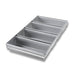 Chicago Metallic 44945 Bread Pan Set, Holds (4) 12 1/4" X 4 1/2" Pans, AMERICOAT Glazed 26 Ga Aluminized Steel-cityfoodequipment.com