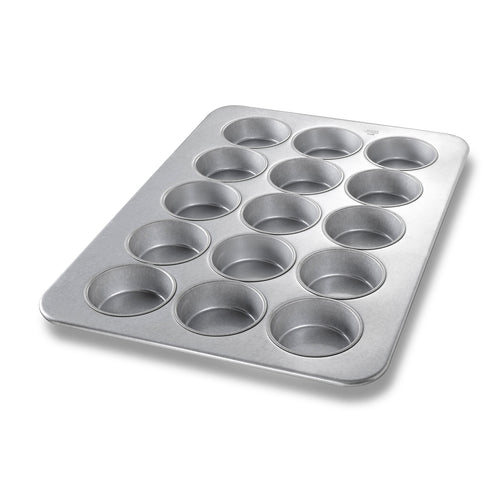 Chicago Metallic 45305 Muffin/mini Cake Pan, Makes (15) 4 1/4" Cakes, AMERICOAT Glazed 26 Ga Aluminized Steel-cityfoodequipment.com