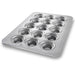 Chicago Metallic 45435 Crown Muffin Pan, Makes (15) 4 1/10" Muffins, AMERICOAT Glazed 22 Ga Aluminized Steel-cityfoodequipment.com