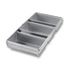 Chicago Metallic 45635 Bread Pan Set, Holds (3) 9" X 4 1/2" Pans, AMERICOAT Glazed 26 Ga Aluminized Steel-cityfoodequipment.com