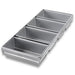 Chicago Metallic 45642 Bread Pan Set, Holds (4) 9" X 4 1/2" Pans, AMERICOAT Glazed 26 Ga Aluminized Steel-cityfoodequipment.com
