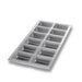 Chicago Metallic 45755 Mini Loaf Pan, Makes (12) 3 7/8" X 2 1/2" Loaves, AMERICOAT Glazed 26 Ga Aluminized Steel-cityfoodequipment.com