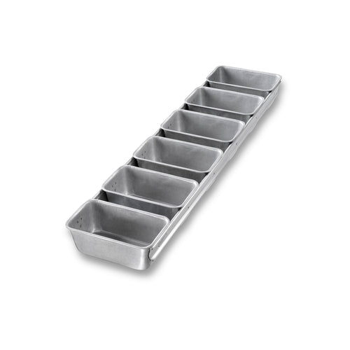 Chicago Metallic 46925 Bread Pan Set, Holds (6) 5 3/5" X 3 1/10" Pans, AMERICOAT Glazed 26 Ga Aluminized Steel-cityfoodequipment.com