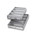 Chicago Metallic 48514 Crimped Round Bread Pan Set, Makes (4) 10" Loaves, AMERICOAT Glazed 26 Ga. Aluminized Steel-cityfoodequipment.com