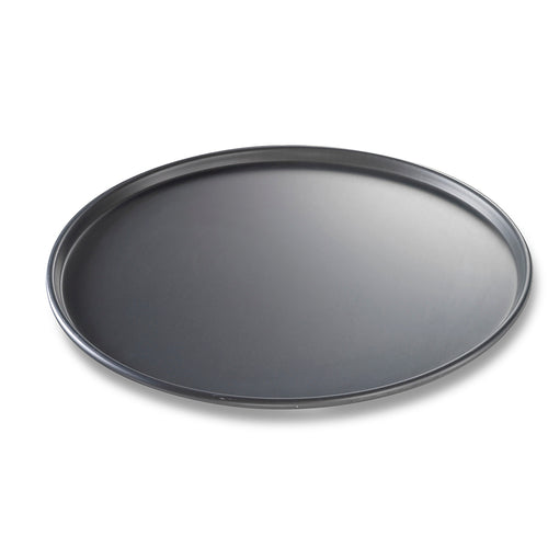 Chicago Metallic 49163 16" Thin Crust Pizza Pan, BAKALON, 3/8" Deep, AMERICOAT Glazed 14 Ga Anodized Aluminum-cityfoodequipment.com