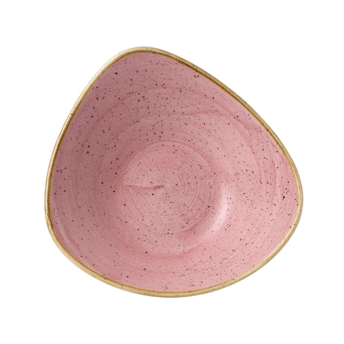 Churchill 21 Oz Triangular Stonecast® Bowl - Ceramic, Petal Pink (SPPSTRB91)-cityfoodequipment.com