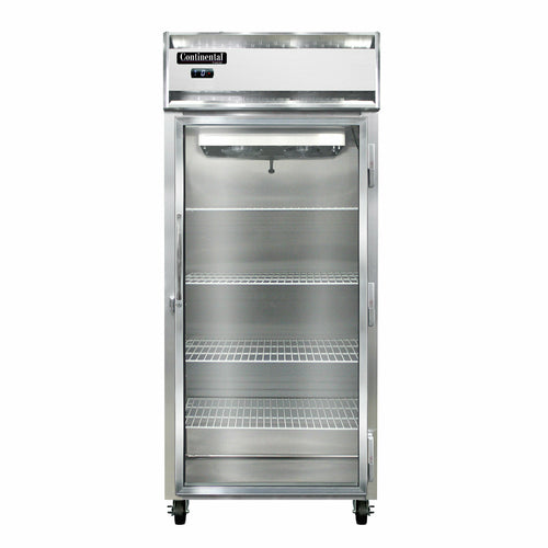 Continental 1FXNSAGD 36 1/4" One Section Reach In Freezer, (1) Right Hinge Glass Door, 115v-cityfoodequipment.com
