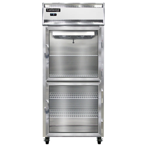 Continental 1FXNSSGDHD 36 1/4" One Section Reach In Freezer, (2) Right Hinge Glass Doors, 115v-cityfoodequipment.com