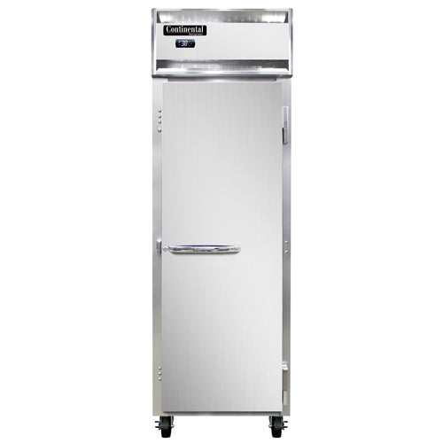 Continental 1RNSA 26" One Section Reach In Refrigerator, (1) Right Hinge Solid Door, Top Compressor, 115v-cityfoodequipment.com