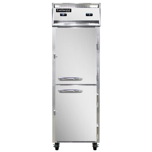 Continental 1RFNHD 26" One Section Commercial Combo Refrigerator Freezer - Solid Doors, Dual Temp, 115v-cityfoodequipment.com