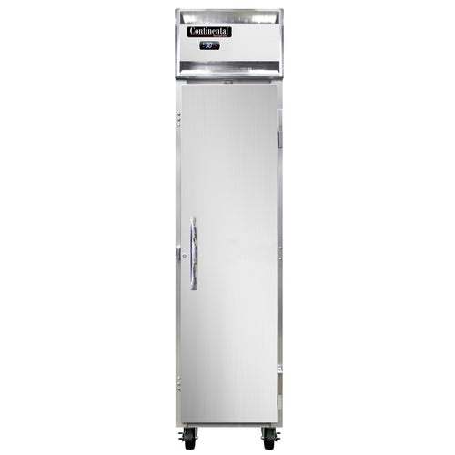 Continental 1RSEN 17 3/4" One Section Reach In Refrigerator, (1) Right Hinge Solid Door, 115v-cityfoodequipment.com