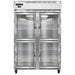 Continental 2FNSAGDHD 52" Two Section Reach In Freezer, (4) Left/Right Hinge Glass Doors, 115/208-230v-cityfoodequipment.com