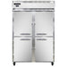 Continental 2FNSAHD 52" Two Section Reach In Freezer, (4) Left/Right Hinge Solid Doors, 115v-cityfoodequipment.com