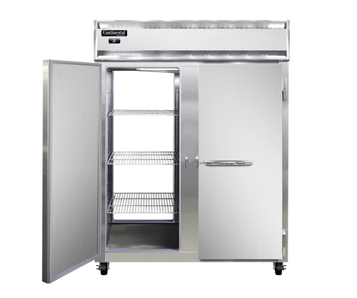Continental 2FENPT 57" Two Section Pass Thru Freezer, (4) Left/Right Hinge Solid Doors, 115v-cityfoodequipment.com