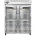 Continental 2FENSAGDHD 57" Two Section Reach In Freezer, (4) Left/Right Hinge Glass Doors, 115/208-230v-cityfoodequipment.com