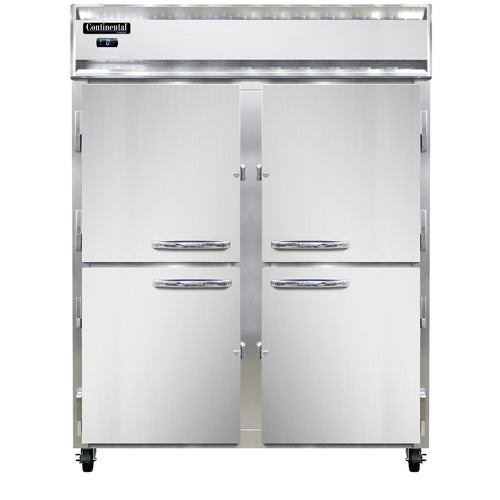 Continental 2FENSAHD 57" Two Section Reach In Freezer, (4) Left/Right Hinge Solid Doors, 115v-cityfoodequipment.com