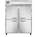Continental 2FENSAHD 57" Two Section Reach In Freezer, (4) Left/Right Hinge Solid Doors, 115v-cityfoodequipment.com