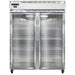 Continental 2FENSSGD 57" Two Section Reach In Freezer, (2) Left/Right Hinge Glass Doors, 115/208-230v-cityfoodequipment.com