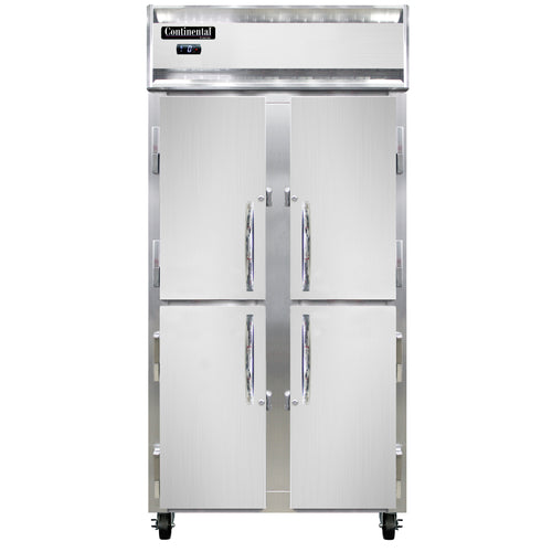 Continental 2FSENHD 36 1/4" Slim Line Two Section Reach In Freezer, (4) Left/Right Hinge Solid Doors, 115v-cityfoodequipment.com