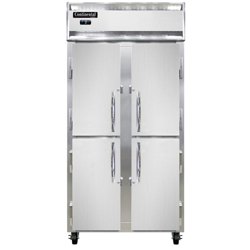 Continental 2FSENSAHD 36 1/4" Slim Line Two Section Reach In Freezer, (4) Left/Right Hinge Solid Doors, 115v-cityfoodequipment.com
