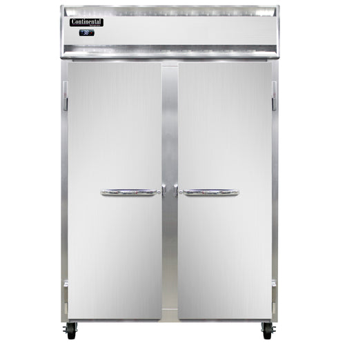 Continental 2RN 52" Two Section Reach In Refrigerator, (2) Left/Right Hinge Solid Doors, 115v-cityfoodequipment.com