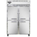Continental 2RNHD 52" Two Section Reach In Refrigerator, (4) Left/right Hinge Solid Doors, 115v-cityfoodequipment.com