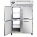 Continental 2RNPTHD 52" Two Section Pass Thru Refrigerator, (8) Left/Right Hinge Solid Doors, Top Compressor, 115v-cityfoodequipment.com