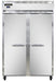 Continental 2RNSA 52" Two Section Reach In Refrigerator, (2) Left/Right Hinge Solid Doors, Top Compressor, 115v-cityfoodequipment.com