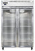 Continental 2RNSSGD 52" Two Section Reach In Refrigerator, (2) Left/Right Hinge Glass Doors, Top Compressor, 115v-cityfoodequipment.com