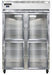 Continental 2RNSSGDHD 52" Two Section Reach In Refrigerator - (4) Left/right Hinge Glass Doors, 115v-cityfoodequipment.com