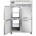 Continental 2RNSSPTHD 52" Two Section Pass Thru Refrigerator, (8) Left/right Hinge Solid Doors, Top Compressor, 115v-cityfoodequipment.com
