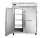 Continental 2RENPT 57" Two Section Pass Thru Refrigerator, (4) Left/Right Hinge Solid Doors, Top Compressor, 115v-cityfoodequipment.com