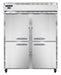 Continental 2RENSAHD 57" Two Section Reach In Refrigerator, (2) Left/Right Hinge Solid Doors, Top Compressor, 115v-cityfoodequipment.com
