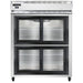 Continental 2RENSGDHD 57" Two Section Reach In Refrigerator, (4) Sliding Glass Doors, Top Compressor, 115v-cityfoodequipment.com