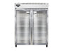 Continental 2RENSSSGD 57" Two Section Reach In Refrigerator, (2) Sliding Glass Doors, Top Compressor, 115v-cityfoodequipment.com