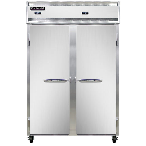 Continental 2RFNSA 52" Two Section Commercial Combo Refrigerator Freezer - Solid Doors, Dual Temp, 115v-cityfoodequipment.com