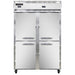 Continental 2RFNSSHD 52" Two Section Commercial Combo Refrigerator Freezer - Solid Doors, Dual Temp, 115v-cityfoodequipment.com