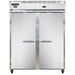 Continental 2RFEN 57" Two Section Commercial Combo Refrigerator Freezer - Solid Doors, Dual Temp, 115v-cityfoodequipment.com