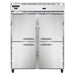 Continental 2RFENSAHD 57" Two Section Commercial Combo Refrigerator Freezer - Solid Doors, Dual Temp, 115v-cityfoodequipment.com