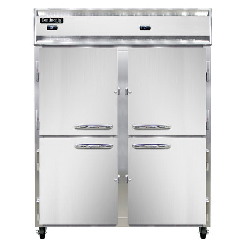 Continental 2RFENSSHD 57" Two Section Commercial Combo Refrigerator Freezer - Solid Doors, Dual Temp, 115v-cityfoodequipment.com